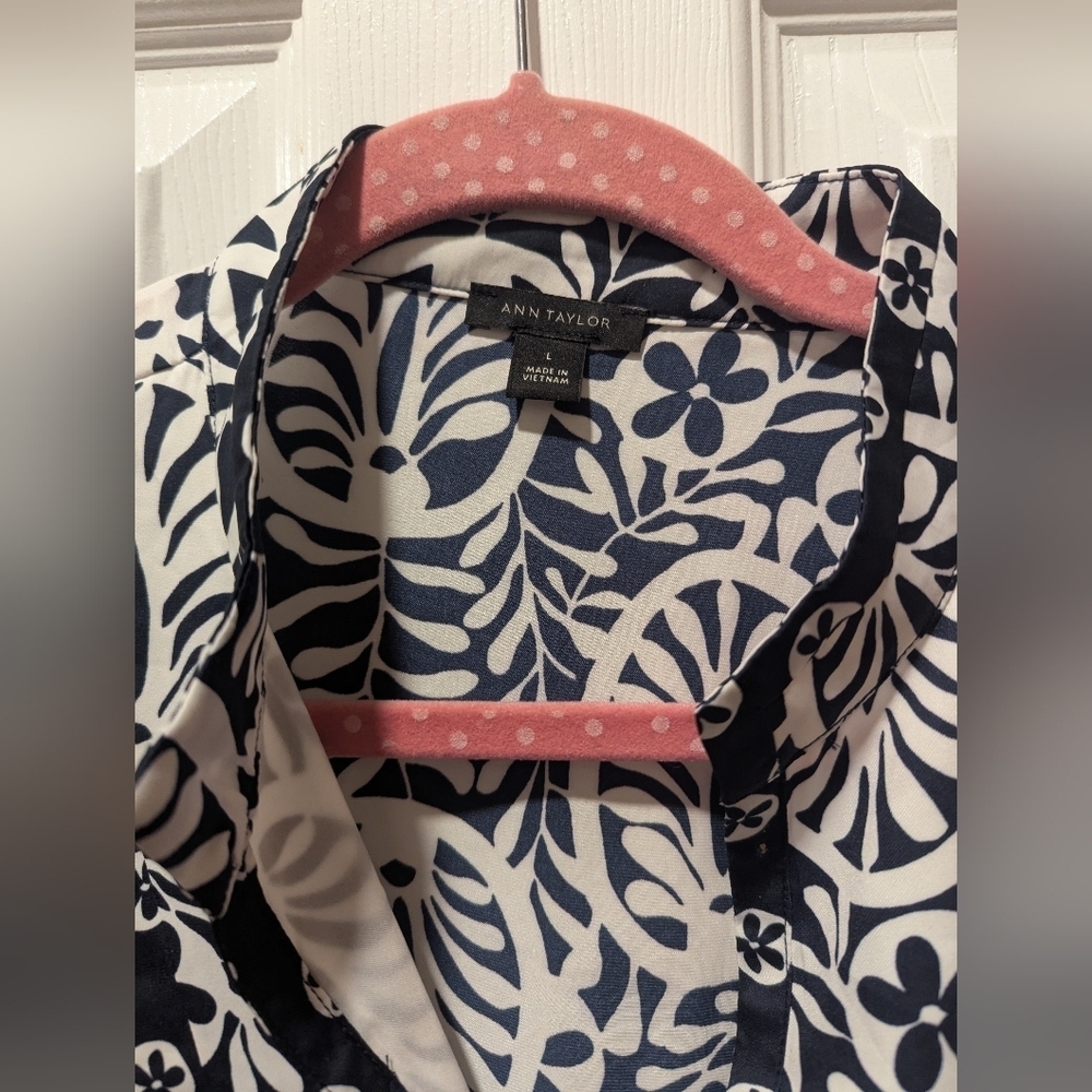 NWOT Ann Taylor Tunic Peasant Style Top Size L - Picture 2 of 12